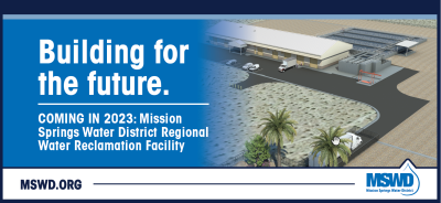 MSWD Bill Board - Building For The Future - Coming Soon Regional Wastewater Plant